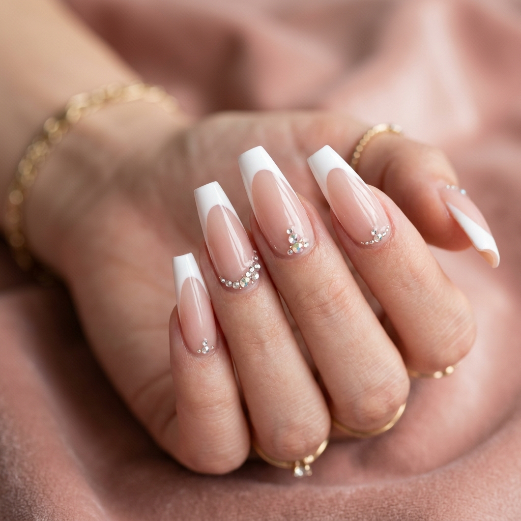 French tip nail extensions